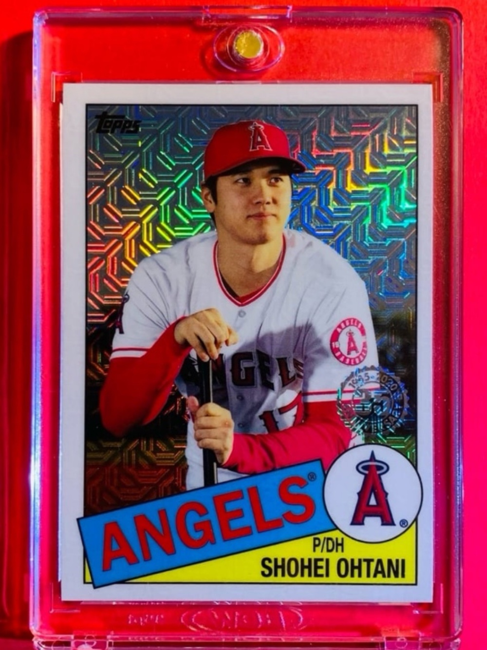 AUTHENTIC - RARE SHOHEI OHTANI 2020 TOPPS CHROME MOJO REFRACTOR BASEBALL CARD
